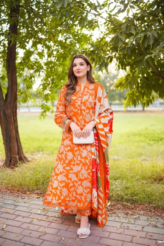 ANEELAS - Winter 3PC Karandi Digital Print Dress