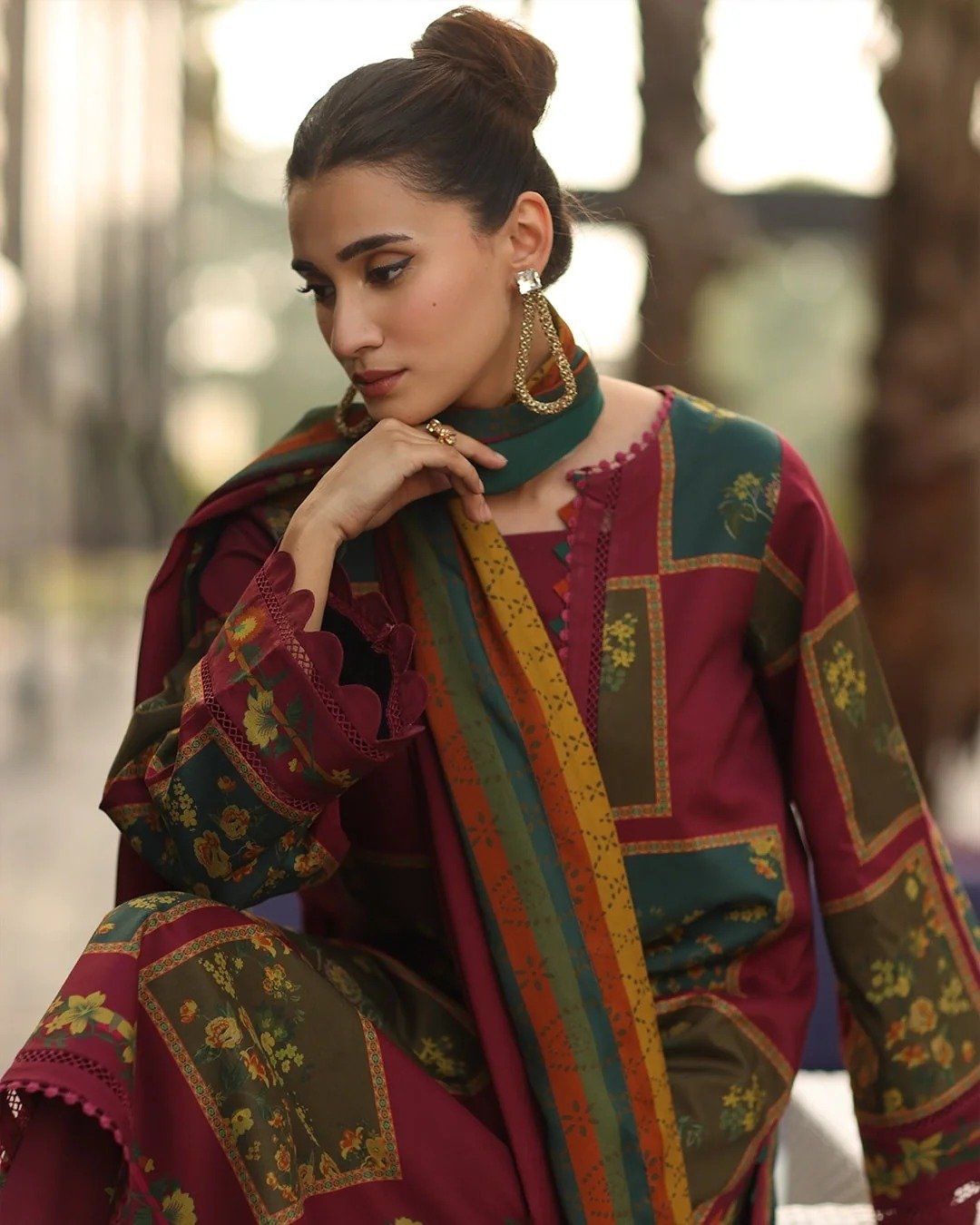 CHARIZMA - Winter 3PC Karandi Digital Print Dress - Image 3