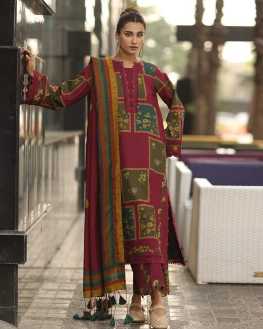 CHARIZMA -  Winter 3PC Karandi Digital Print Dress