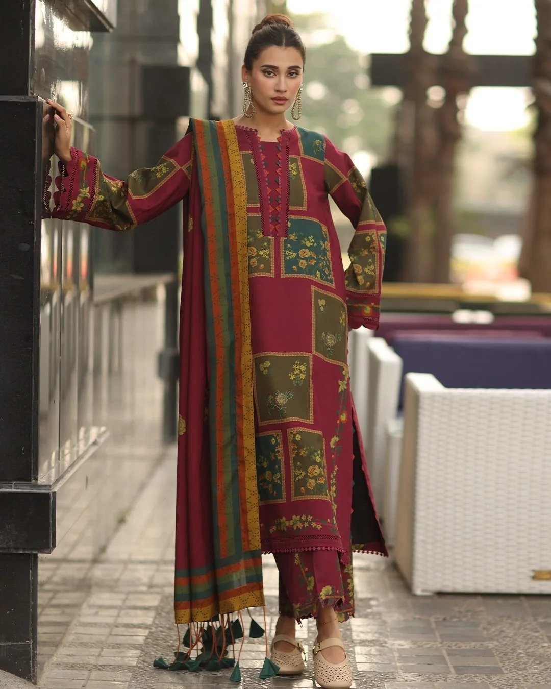 CHARIZMA - Winter 3PC Karandi Digital Print Dress