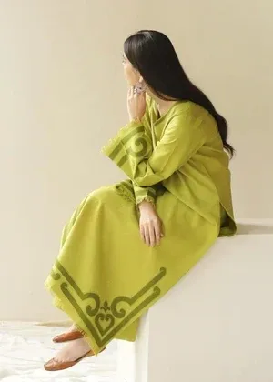DYOT - Winter 2PC Dhanak Embroidered Suit - Image 3