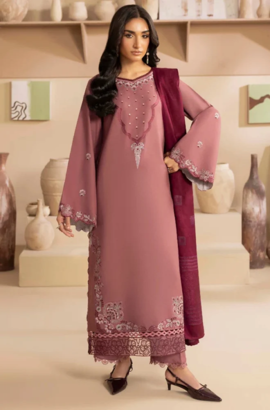 iZEL - Winter 3PC Dhanak Embroidered Suit
