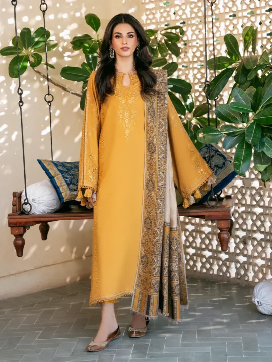 iZEL - Winter 3PC Dhanak Embroidered Suit