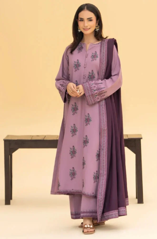 LAZULI - Winter 3PC Dhanak Embroidered Suit