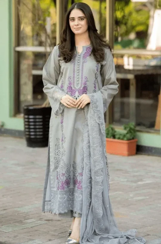 MUSHQ - 3PC Lawn Chikankari Embroidered - ShopifySmartly.pk - image 7
