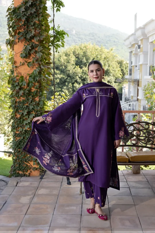 URGE - Winter 3PC Dhanak Embroidered Suit