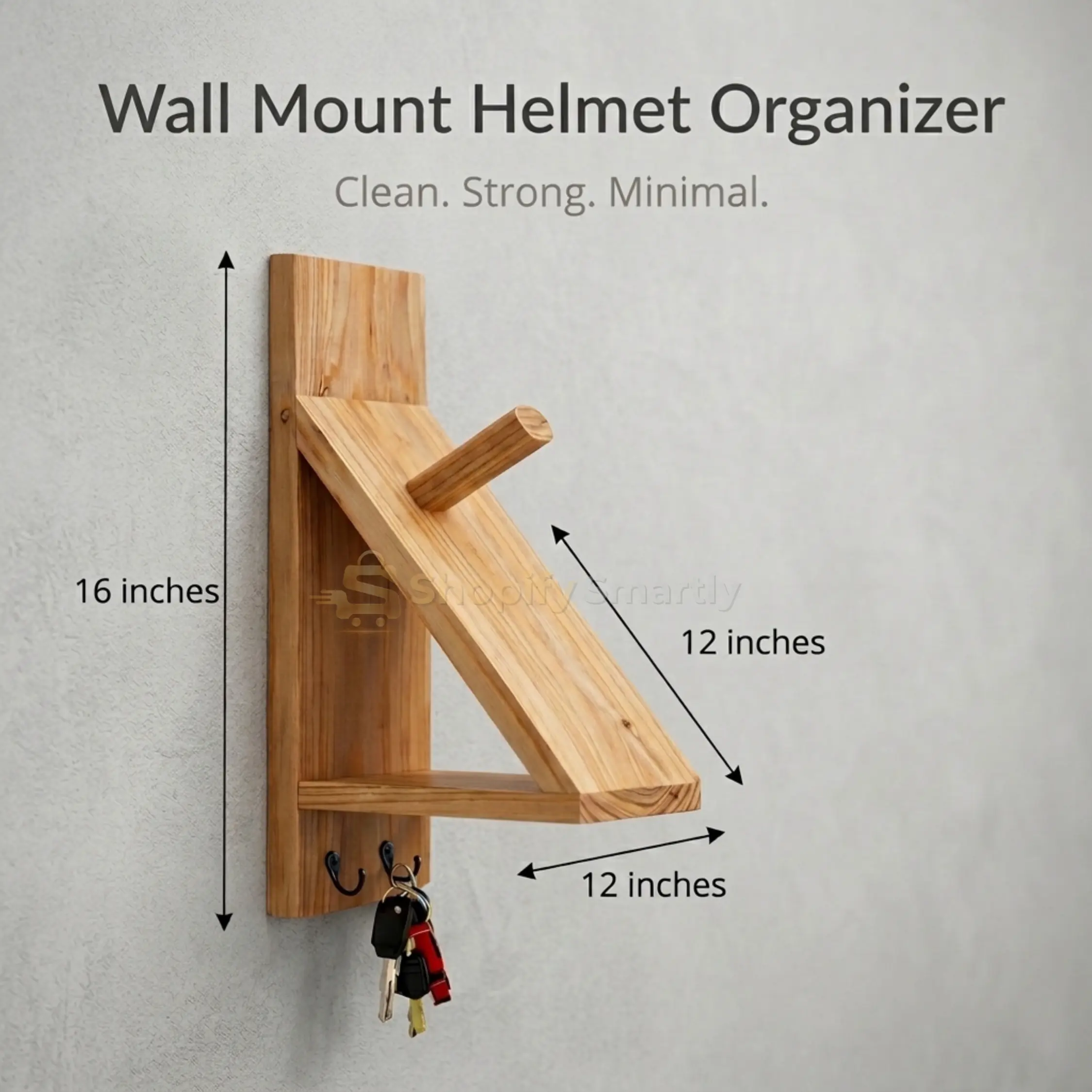 Wooden Helmet Organizer – Keep Your Helmet Safe and Stylish - Image 4