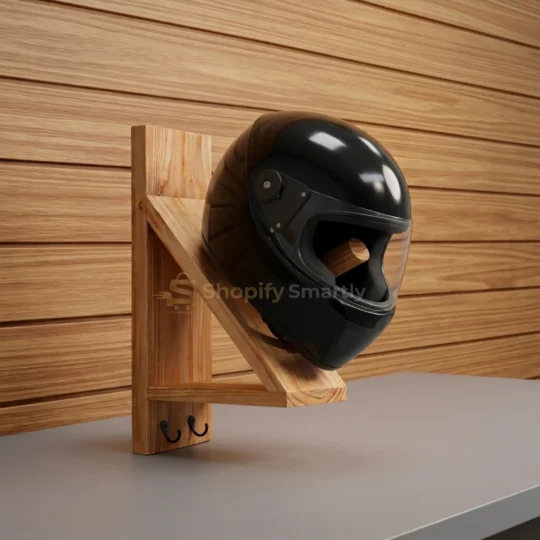 Wooden Helmet Organizer – Keep Your Helmet Safe and Stylish