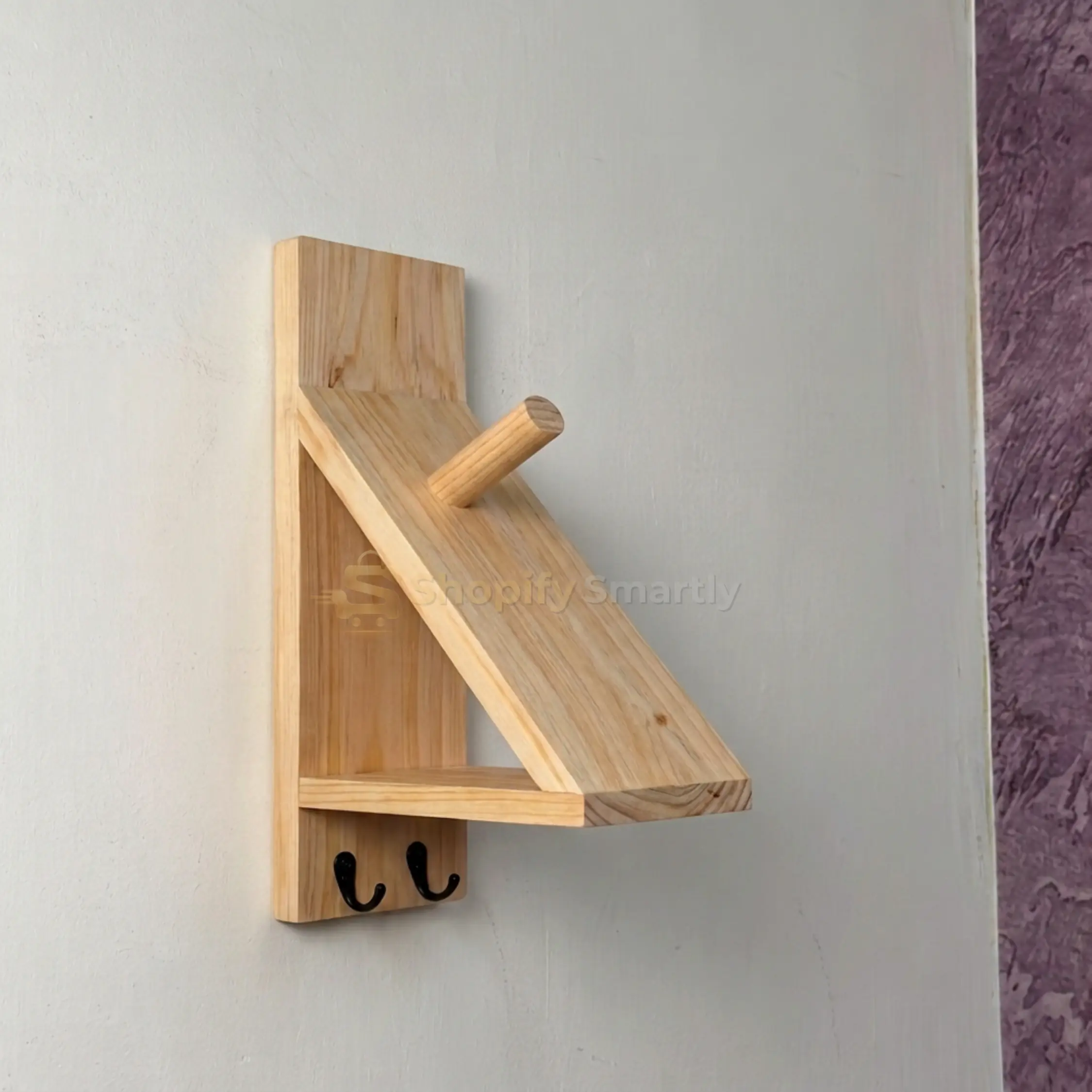 Wooden Helmet Organizer – Keep Your Helmet Safe and Stylish - Image 2